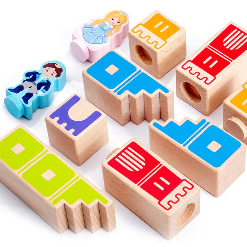 ToysCart Wooden Building Blocks Toy Prince Save The Princess Interactive Game For Kids 3d Blocks